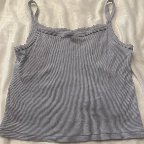 John Galt Light Blue Belle Tank Top - Picture 3 of 5